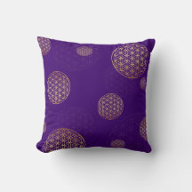 Flor da vida - Geometria sagrada | Dourado-púrpura