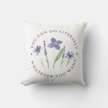 Flor de Campo Roxa Bonita & Lavanda em Aquarela