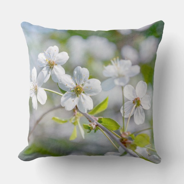 Almofada Flor de Cereja Branca (Frente)