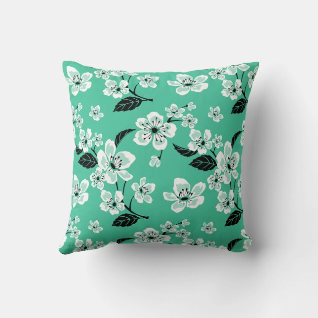ALMOFADA FLOR DE CEREJEIRA - SAKURA (MINT) (Verso)