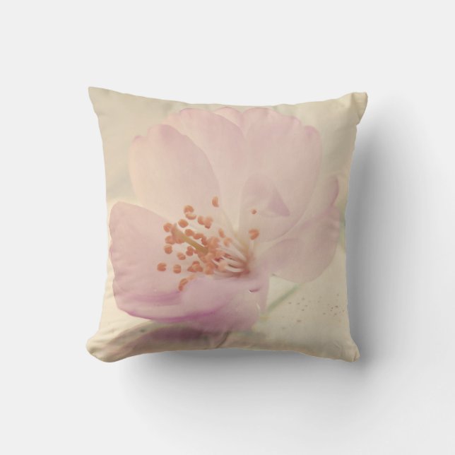 Almofada Flor De Flor De Flor De Cerejeira, Cor-De-Rosa, De (Frente)