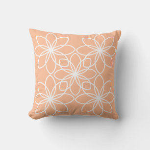 Almofada Flor de laranja branco moderno e minimalista elega