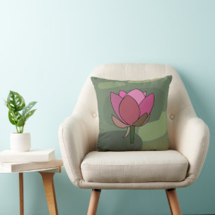 Almofada Flor de Lótus Rosa