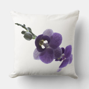 Almofada Flor de orquídea roxa, Travesseiro decorativo