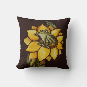 Almofada Flor de Rã Floral Sapo de Girassol