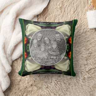 Almofada Flor de Tela Branca Personalizado Adicionar Sua Pr