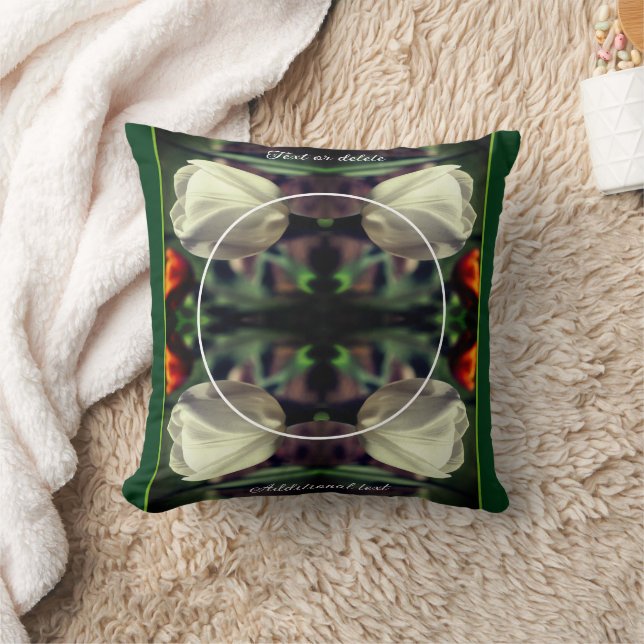 Almofada Flor de Tela Branca Personalizado Adicionar Sua Pr (Cobertor)