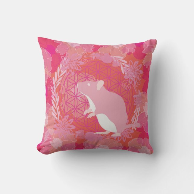 Almofada Flor do rato da vida (Frente)