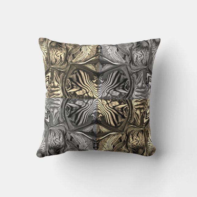 Almofada Flor Íris Roxo / Sepia / B & W / Quatro / (Verso)