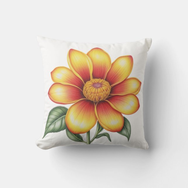 Almofada Flor Laranja (Frente)