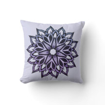 Flor Mandala Blue Violet Floral Art