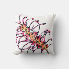 Almofada Flor Nativo Australiano Rosa Grevillea