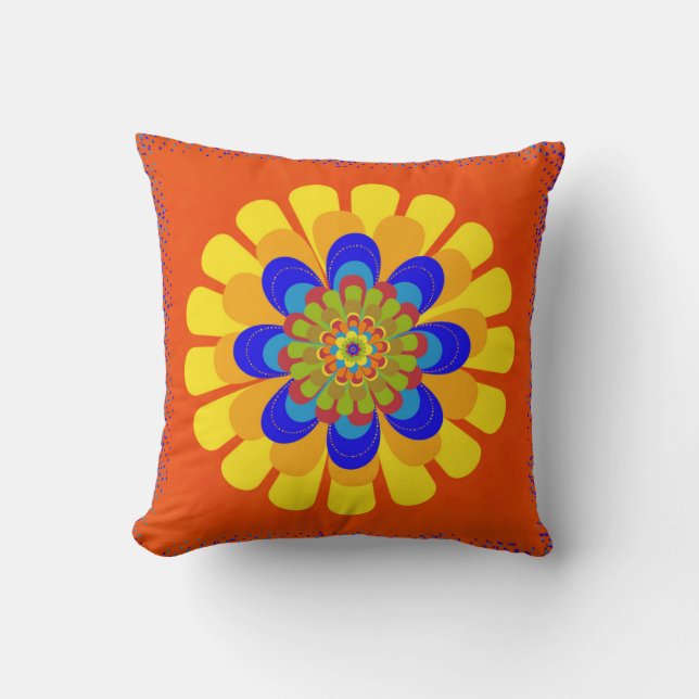 Almofada Flor Orange Bloom (Frente)