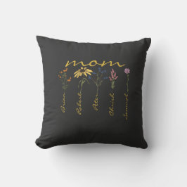 Almofada Flor personalizada com o nome dos filhos da mãe