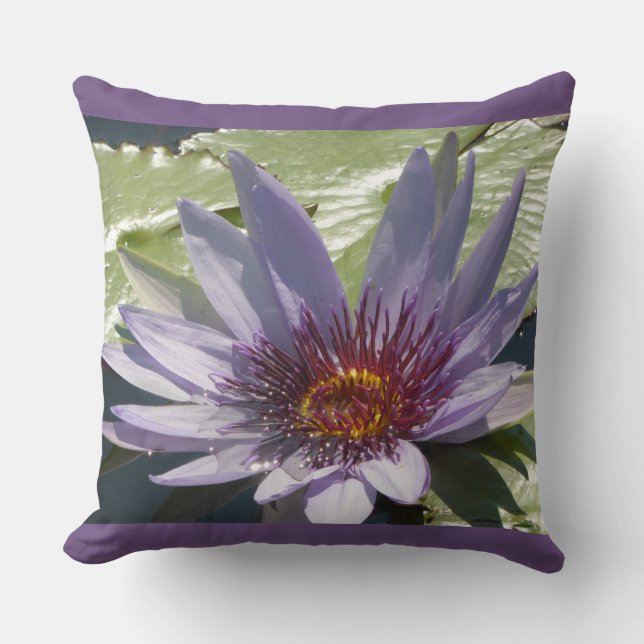 Almofada Flor Roxo Fechar Travesseiro decorativo Roxo (Frente)