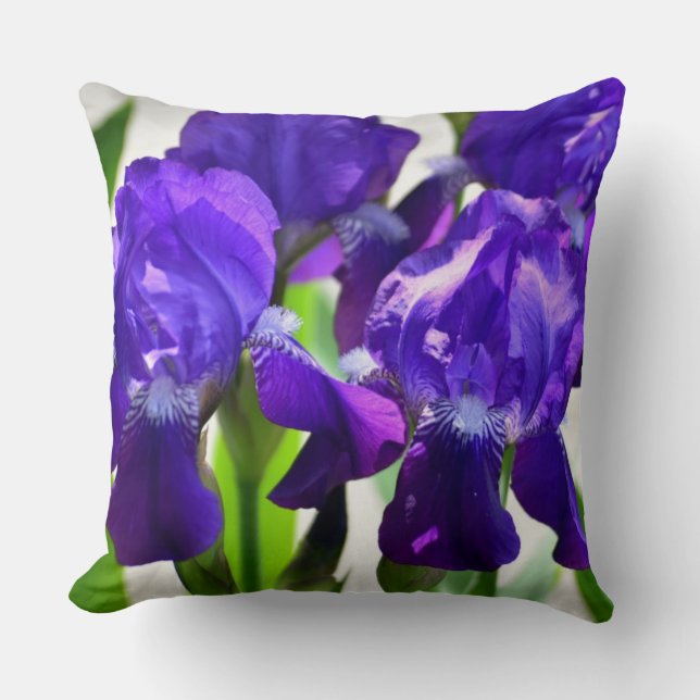 Almofada Flor Roxo Iris (Frente)