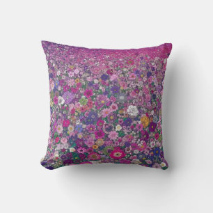 Almofada Flor selvagem rosa e roxo