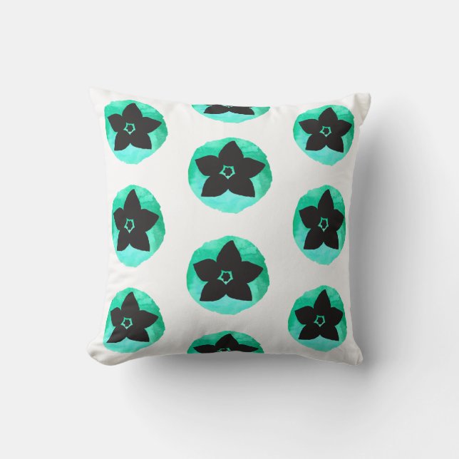 Almofada Flor Verde Havaiana (Frente)