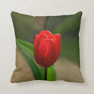 Almofada Flor vermelha do primavera da tulipa