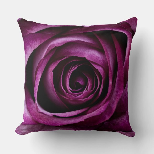 Almofada Flor Violeta Profunda Close Up (Frente)