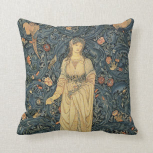 Almofada Flora antiga de William Morris