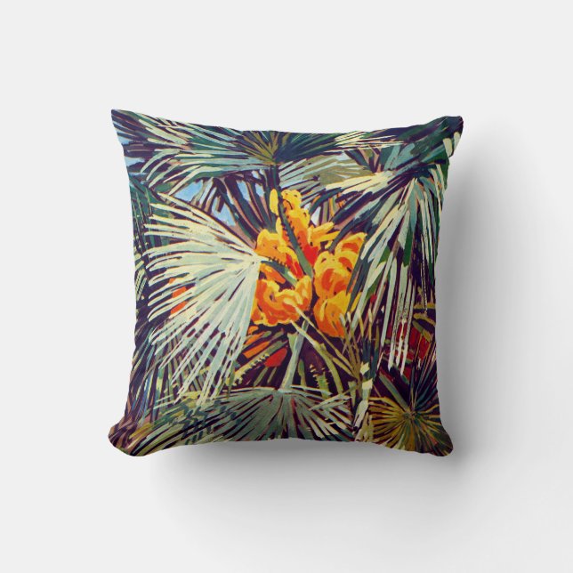 Almofada Flora Exótica nº 2 em Sunshine Dazzle (Frente)