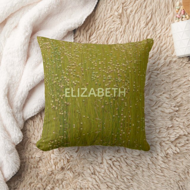 Almofada Florais verdes multicoloridos personalizados (Cobertor)