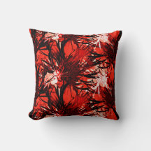 Floral Abstrato Elegante Moderno Vermelho Preto e 