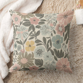 Almofada Floral Bege Boho