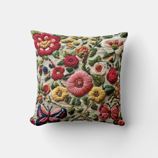 Almofada Floral Bordado (Frente)
