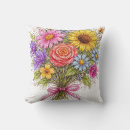 Almofada Floral Bouquet - Scribbled Style Art