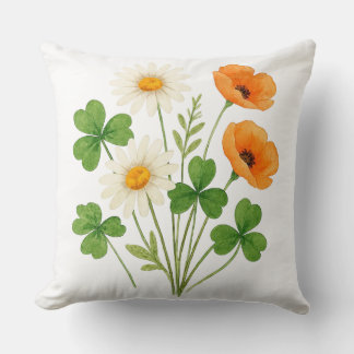 Almofada Floral Clover Bouquet St. Patrick’s Day 