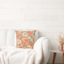 floral Coral Pêssego Romântico Bloom Decoração de 