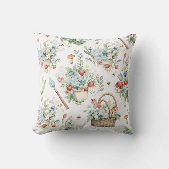 Almofada Floral de Colheita de Jardim Whimsso (Frente)