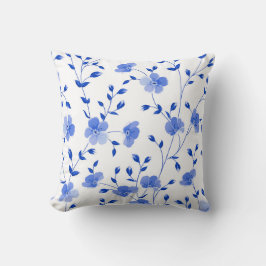 Almofada Floral de Cor Azul do Céu Moderno   