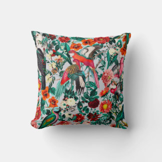 ALMOFADA FLORAL E AVES XIV-II