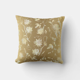 Almofada Floral Elegante Moderno Dourado