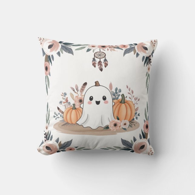Almofada Floral Fall Halloween (Frente)