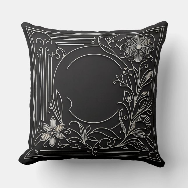 Almofada Floral Filigree Frame (Frente)
