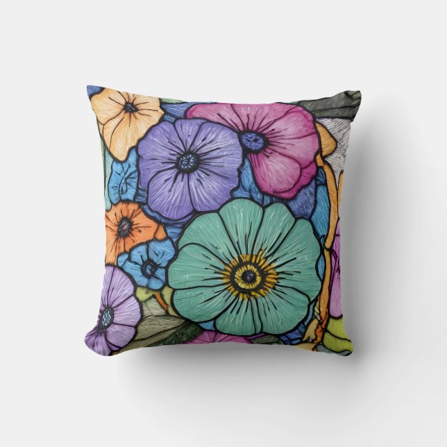 Almofada Floral Florescente (Frente)