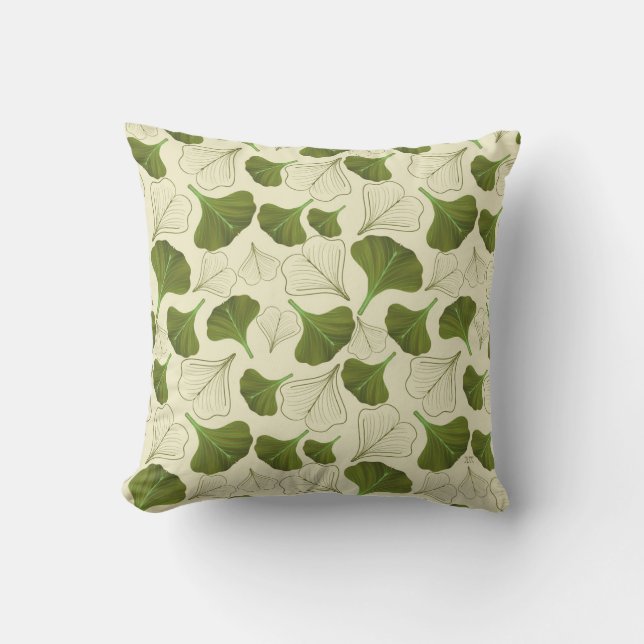 Almofada Floral Gingko Leaf Pattern (Frente)
