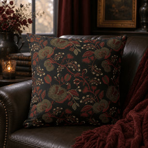 Almofada Floral Gótico Cottage Vintage Sombrio e Mal-humora