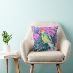 Almofada Floral/Havaí/Tropical/papagaio