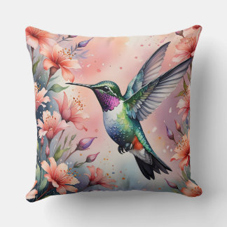 Almofada floral hummingbird pillow