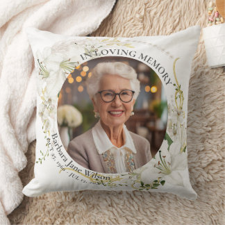 Almofada Floral In Loving Memory Memorial Funeral Keepsake