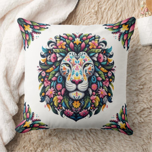 Almofada Floral Lion Silhouette