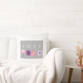 Almofada Floral LOVE Botanical Home Decor Gift