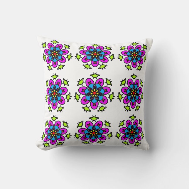 Almofada Floral Mandala Seamless Pattern (Frente)
