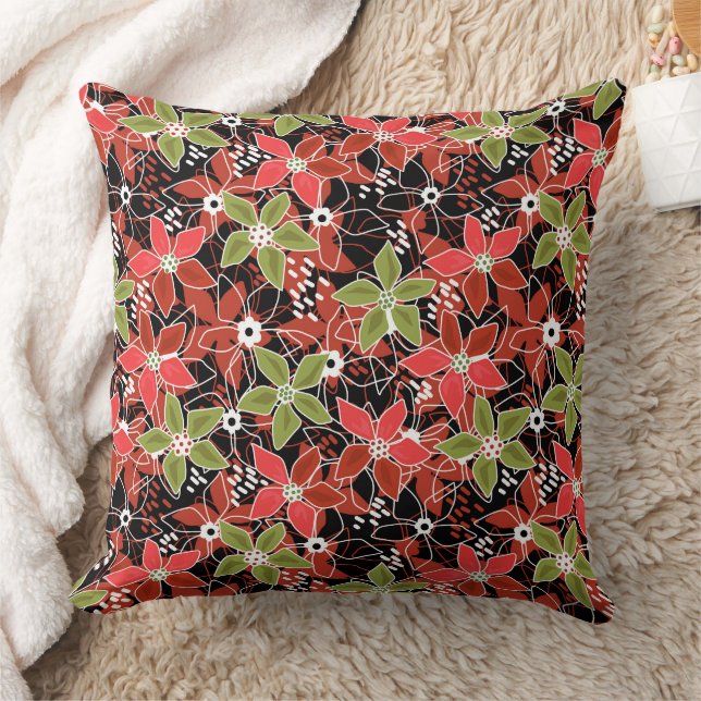 Almofada Floral multicolored sketch retro autumn  (Cobertor)