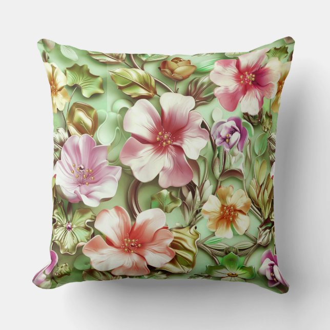 Almofada Floral multicor grande (Frente)